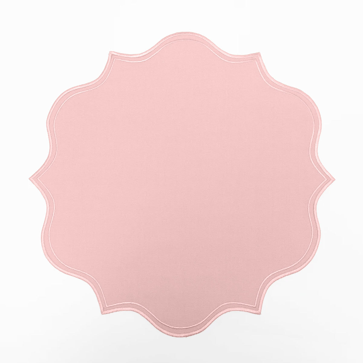 Mantel individual Suzy rosa pastel con Orilla Bordada, marca Zash