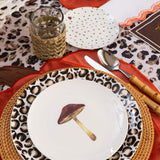 Platos Trinche de Cheetah Print con Oro de 24 Kilates, set de 4