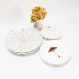 Platos para Ensalada con Hongo, set de 4