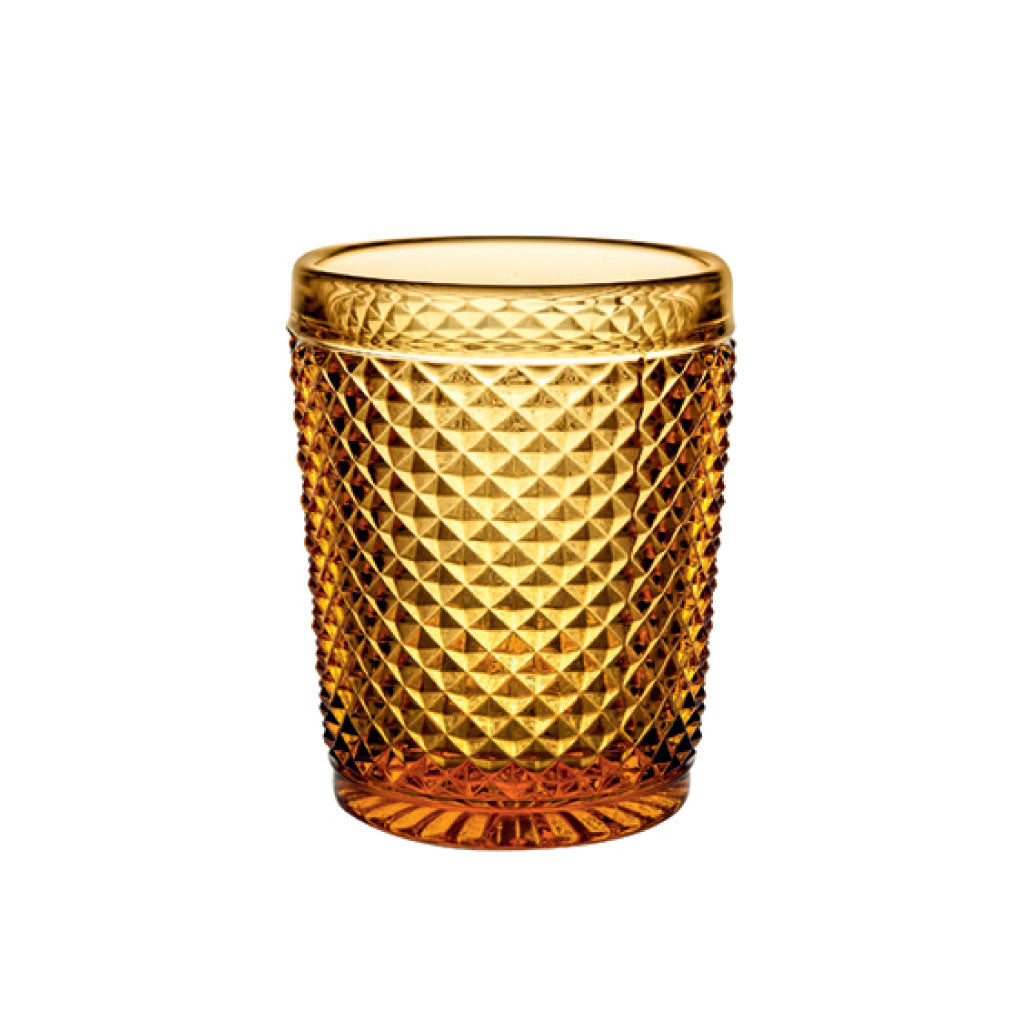 Vaso de cristal en color ambar marca Vista Alegre