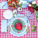 Mantel de Mesa de Cuadros Rojo y Blanco de 2 x 3 m.