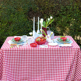 Mantel de Mesa de Cuadros Rojo y Blanco de 2 x 3 m.