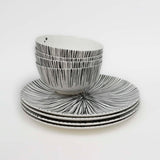 Bowls de Rayas Negras, set de 4