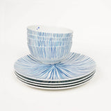 Bowls de Rayas Azules, set de 4
