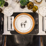 Platos para Pan con Estrellas y Orilla de Oro de 24 Kilates, set de 4