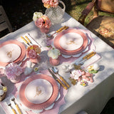 Platos para Ensalada Rosa con Pajarito, set de 4